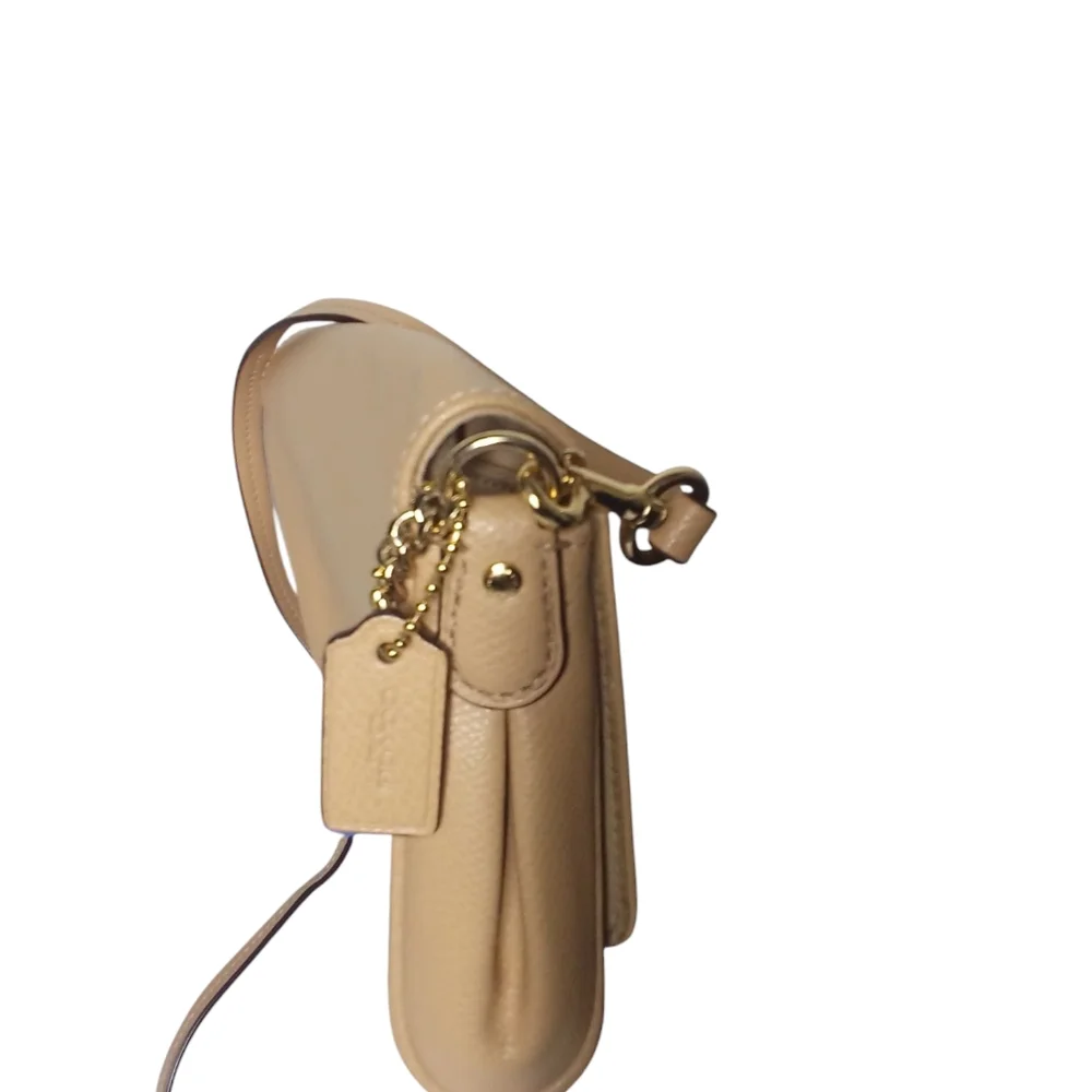 Coach Leather Handbag Crossbody Beige - Picture 7 of 9